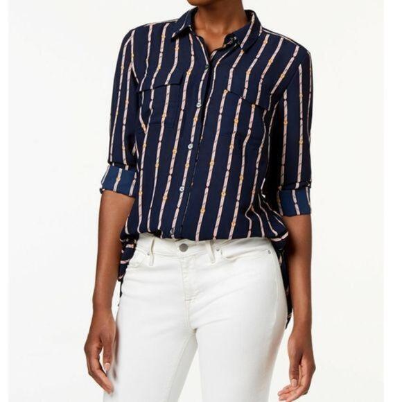 Charter Club Petite Printed Blouse - Picture 1 of 6